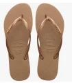 Chinelo Havaianas Slim Logo Metallic Rose Gold N35/36