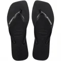 Chinelo Havaianas Slim Square Logo Metallic Preto N�33/34