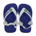 Chinelo Infantil Baby Brasil Logo Azul com Bandeira Havaianas