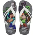 Chinelo Infantil Minecraft Havaianas Tamanho 23/24 Cinza A�o Branco