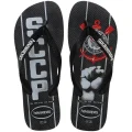 Chinelo Sand�lia Havaianas Top Times Corinthians Preto e Branco Tamanho 43/44