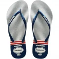 Sand�lia Feminina Slim Nautical Branco/Marinho/Vermelho Tamanho 37/38