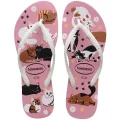Sand�lia Feminina Slim Pets Tamanho 35/36 Cor Rosa Chiffon