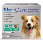 Antipulgas E Carrapatos Nexgard 68mg Para Caes de 10.1 A 25kg com 3 Tabletes