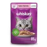 Sach� Whiskas Gatos Adultos 1+ Sabor Salm�o Ao Molho 85g