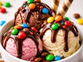 Cremes/sorvetes/açaí com Morango de 500ml + 5 Acompanhamentos + 1 Cobertura + 1 Recheio + 3 frutas