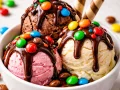 Creme/sorvetes/açaí com Morango de 900ml + 8 Acompanhamentos + 3 Coberturas + 2 Recheio + 3 Frutas