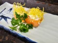 J� de Salm�o, Cream Cheese e Crispy de Batata Doce