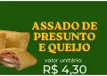 Assado de presunto e queijo