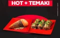 Hot + Temaki - 10 unidades de Hot Roll Tradicional + 1 Temaki de Salmão Grelhado Empanado e Frito