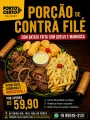 Por��o - Contra Fil� Acebolado + Mandioca Frita + Fritas c/ Queijo