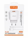 Kit carregador Turbo 30w USB para Tipo Lightning