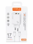 Kit Carregador Turbo 40W Tipo C para Tipo C O'Gold