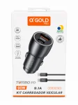 Kit Carregador Veicular Trubo 60W O'Gold