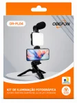 Kit de Ilumina��o Fotogr�fica para Smartphone com Trip�, Luz LED e Microfone OBERON OR-PL04