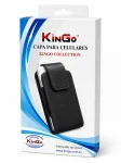 Capa Universal para Celular Kingo Collection Tipo Bolsa Couro Sint�tico Preta