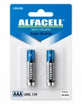Kit 2 Pilhas AAA Alcalinas Alfacell LR03 1,5V Alta Durabilidade