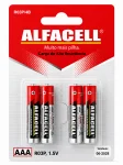 Kit 4 Pilhas AAA Alfacell R03P 1,5V Alta Resist�ncia