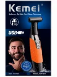 Aparador Barbeador El�trico Kemei KM-1910 Recarreg�vel USB Lav�vel