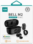 Microfone Sem Fio FAM Bell M2 USB-C Lightning Cancelamento de Ru�do 30m