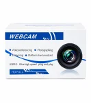 Webcam Full HD USB 2.0 Plug and Play para Notebook PC Videochamadas Streaming