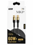 Cabo USB-C para USB-C MKP 60W Turbo Power Delivery 1,2m Nylon Tran�ado