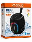 Caixa de Som Bluetooth Alpha Gold SM-23 8W RGB IPX6 Resistente � �gua