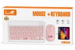 Kit Teclado e Mouse Bluetooth Sem Fio Recarreg�vel Rosa para Tablet Celular e Notebook