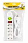 R�gua Extens�o El�trica 5 Tomadas 2 Metros Com Interruptor B-Max