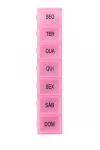 Organizador Semanal de Medicamentos 7 Dias Rosa