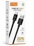 Cabo USB Turbo Tipo-C 20W A'Gold Plus CB145-3