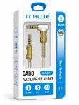Cabo Auxiliar de �udio P2 3.5mm IT-BLUE MAX-0312 Hi-Fi 1,2m