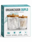 Organizador Duplo para Algod�o e Cotonetes com Tampa