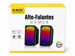 Caixa de Som Gamer RGB USB B-Max BM-S210 para PC e Notebook
