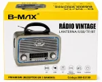 R�dio Vintage Retr� Bluetooth com Lanterna B-Max BM-S3199