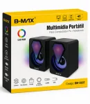 Caixa de Som Multim�dia Port�til RGB B-Max BM-S207 para PC e Notebook
