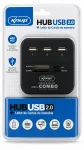 Hub USB 2.0 com Leitor de Cart�o Knup HB-T58