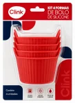 Kit 4 Formas de Silicone para Bolo, Cupcake e Air Fryer - Clink