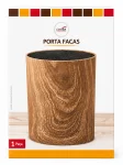 Porta Facas Casita Estilo Madeira - Organizador para Facas de Cozinha