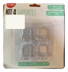 Kit com 4 Suportes Adesivos Clink