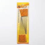 Espetinho Multiuso de Metal com Cabo de Madeira - 12 Unidades - Elite Imports