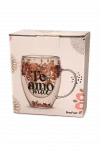 Caneca de Vidro �Te Amo M�e� BrasFoot