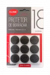 Protetor de Borracha Redondo Clink 2,5 cm | Kit com 18 Unidades