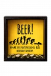 Quadro Decorativo Porta Tampinhas Beer Honre Seus Antepassados