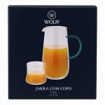 Conjunto Jarra 1,3L com Copo de Vidro Linha Fun Wolff