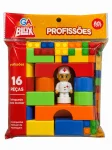 Kit Blocos de Constru��o Infantil Profiss�es com Boneco (16 Pe�as)