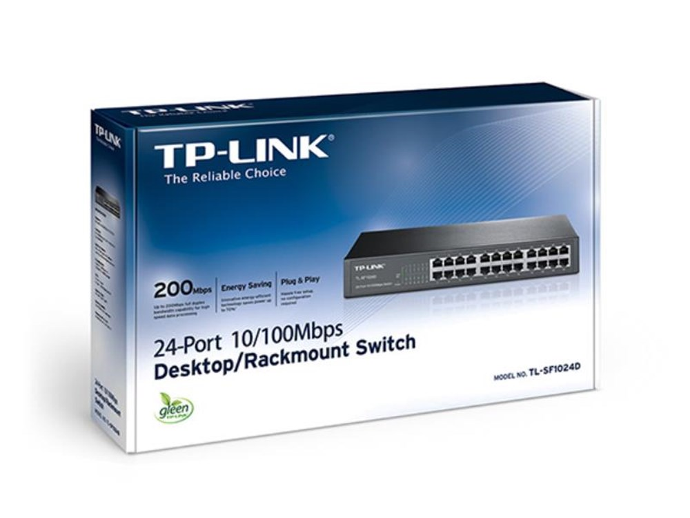 Switch 24 Portas Fast (10/100Mbps) TP-Link TL-SF1024D