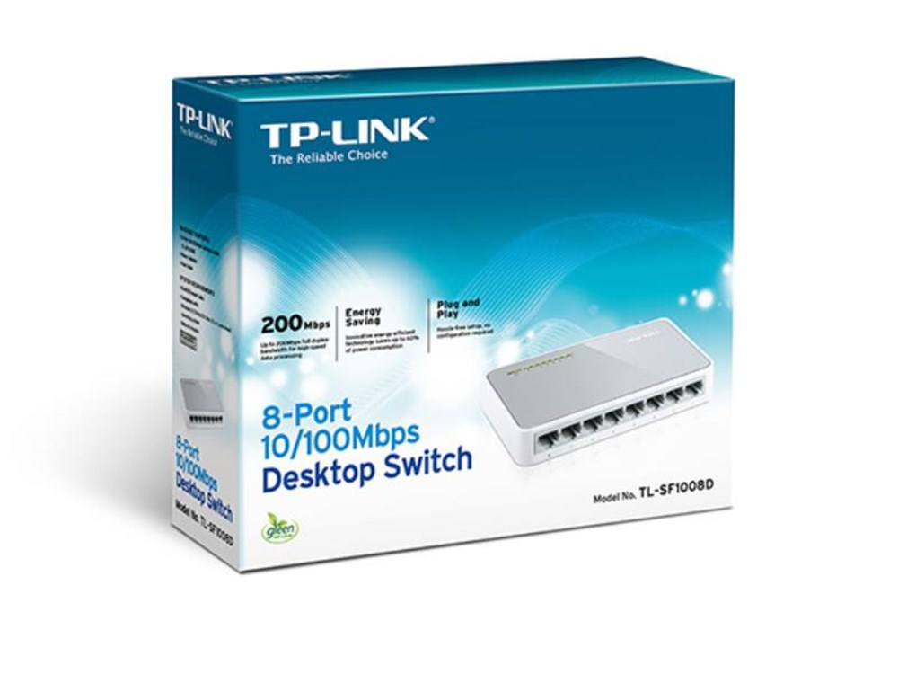 Switch 08 Portas Fast (10/100Mbps) TP-Link SF1008D