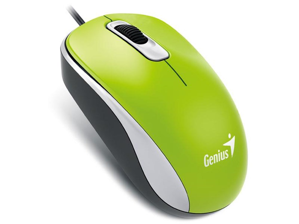 Mouse Genius DX-110 Verde (USB / 1000 DPI / 3 Botoes / Ambidestro / Cabo 1,5m)