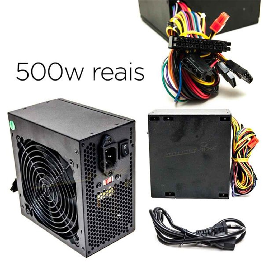 Fonte ATX Real 500W Knup KP-522 com cabo